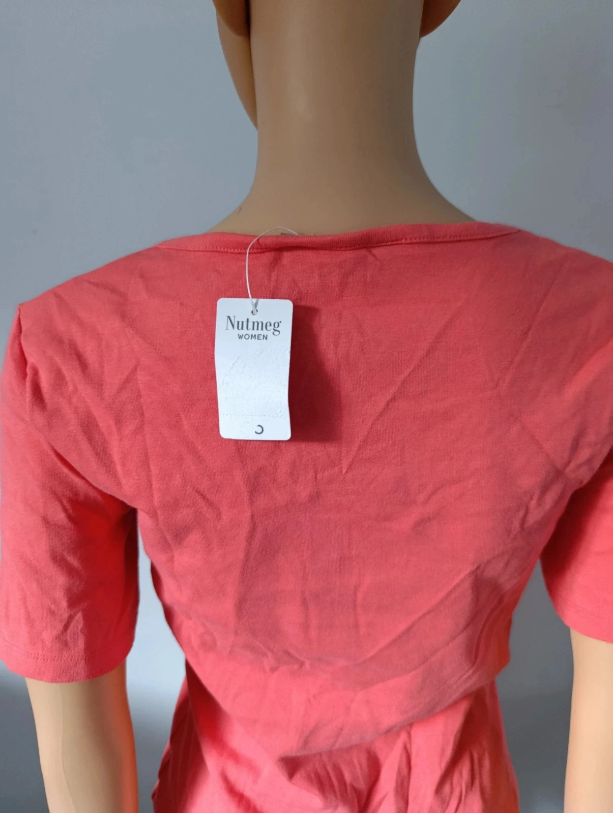 T-shirt Nutmeg coral feminino T38 – Novo com etiqueta – Algodão elástico – photo 8